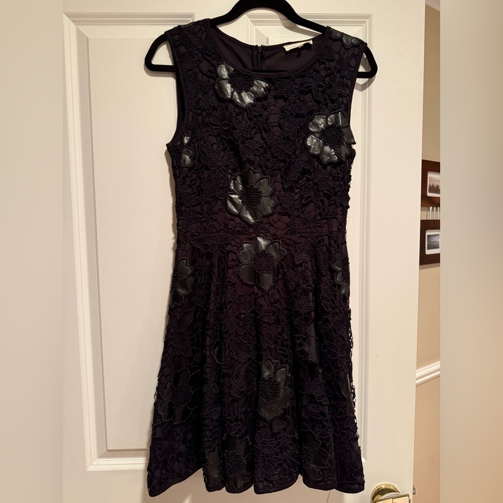 Sugarlips Black Floral Lace Mini Dress